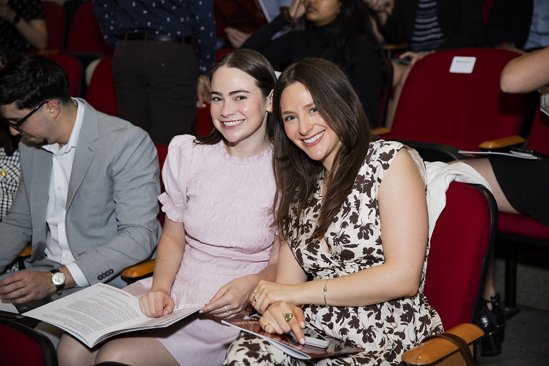 Students smiling at the MD Program Convocation Ceremony