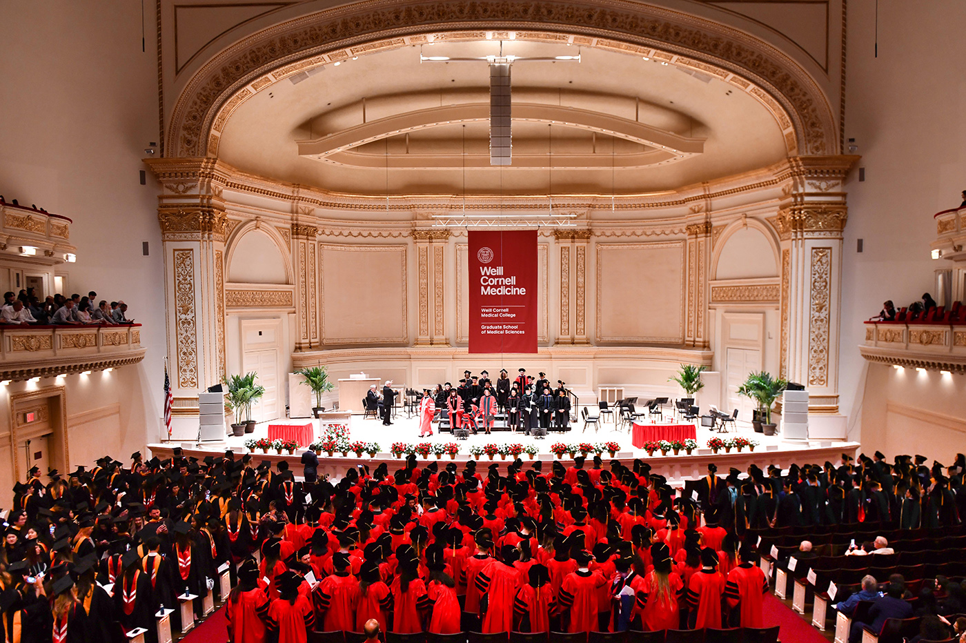 A wide shot of 2023 Commencement Ceremonies at Carnegie Hall