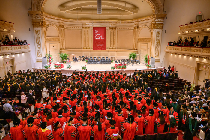 A wide shot of the Commencement 2024 ceremony 