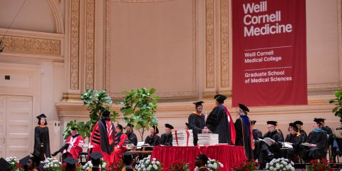 Students receive their degrees at Carnegie Hall